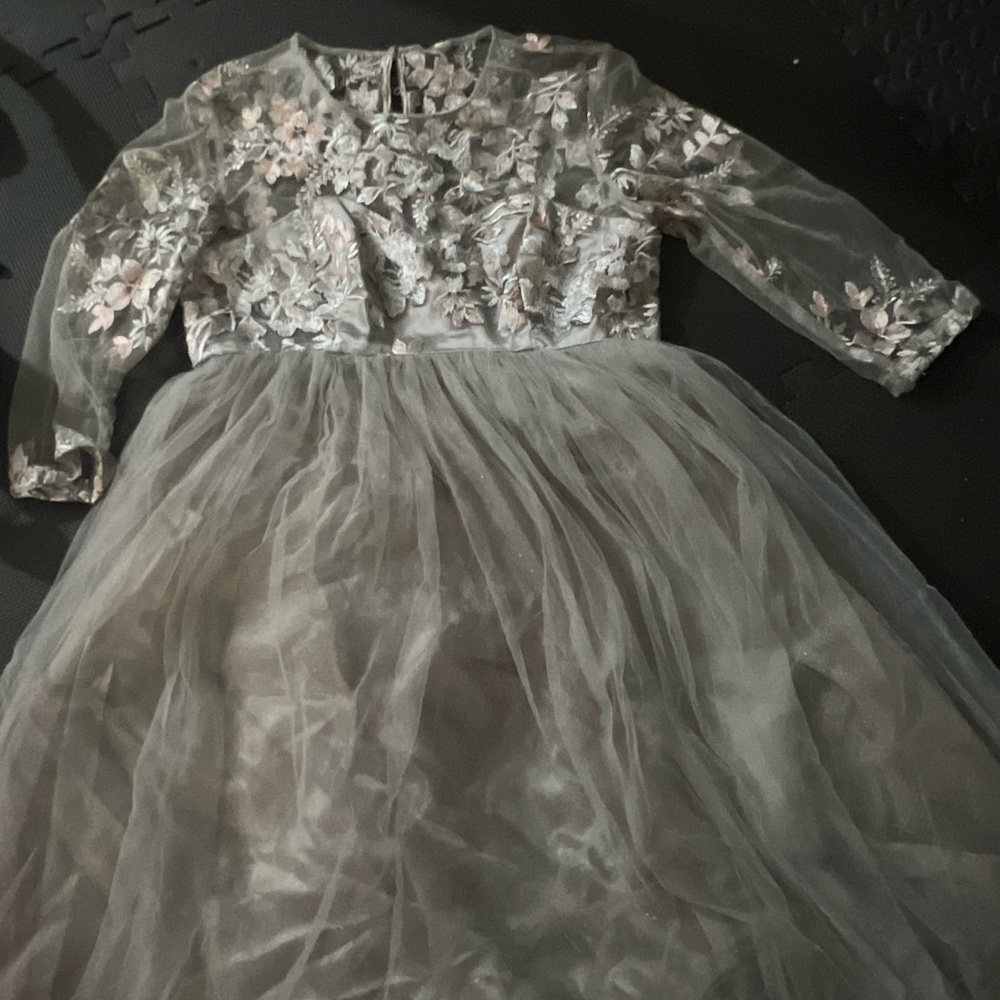 ASOS maternity dress silver floral